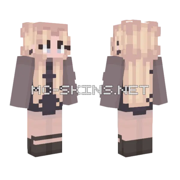 Blonde Girl Skin Minecraft skin, front and back