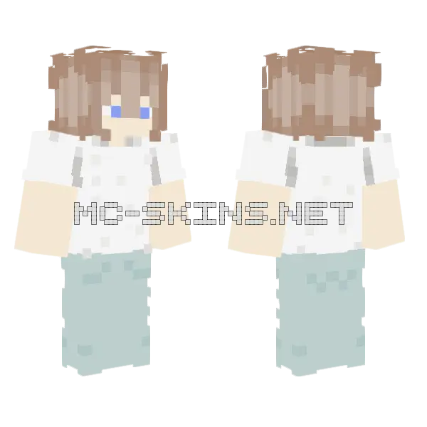 Blonde Hair Character, front and back