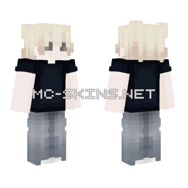 Blonde Hair Girl Outfit Minecraft skin, front and back