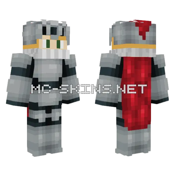 Blonde Kid In Armor Minecraft skin, front and back