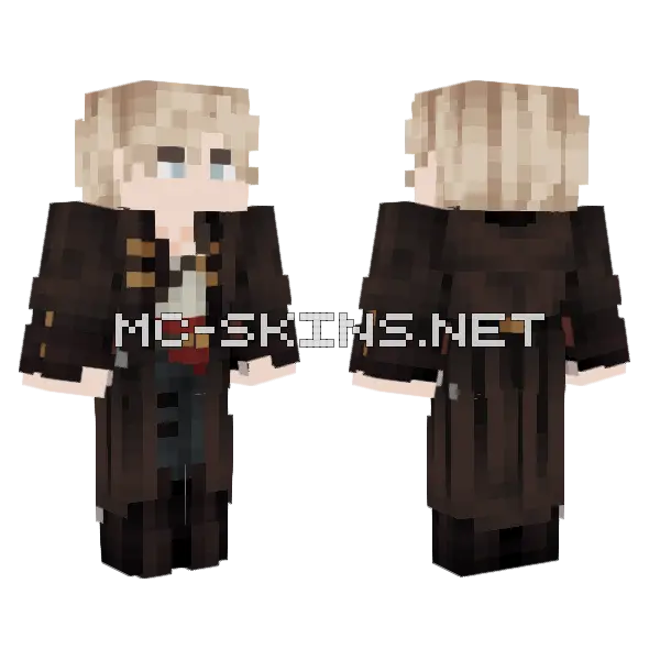 Blonde School Boy Minecraft skin, front and back