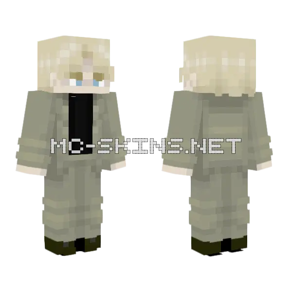 Blonde Soldier Outfit, front and back
