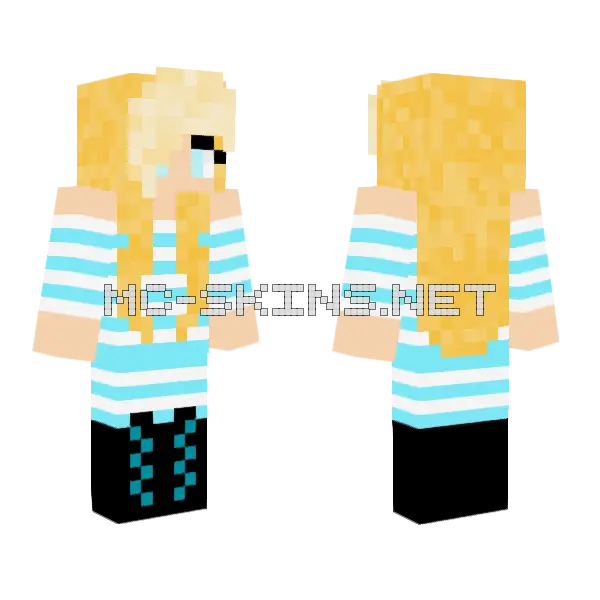 Blondie Girl Minecraft skin, front and back