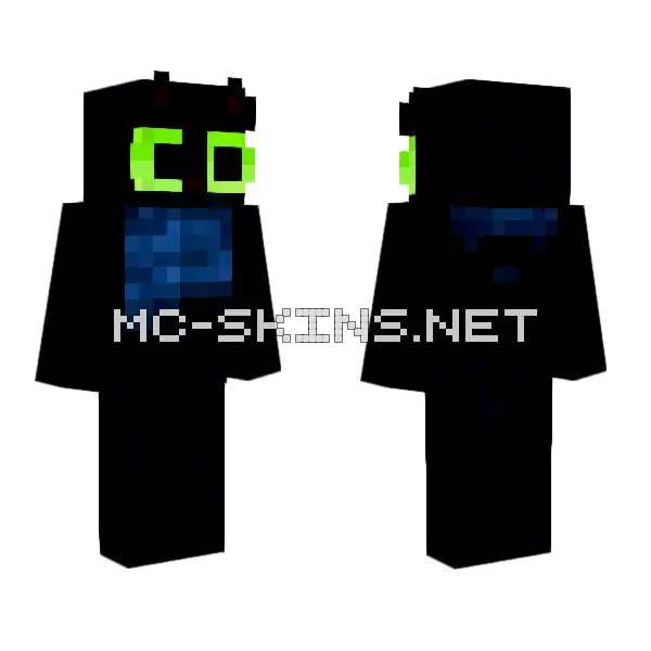 Bloo Bloople Minecraft skin, front and back