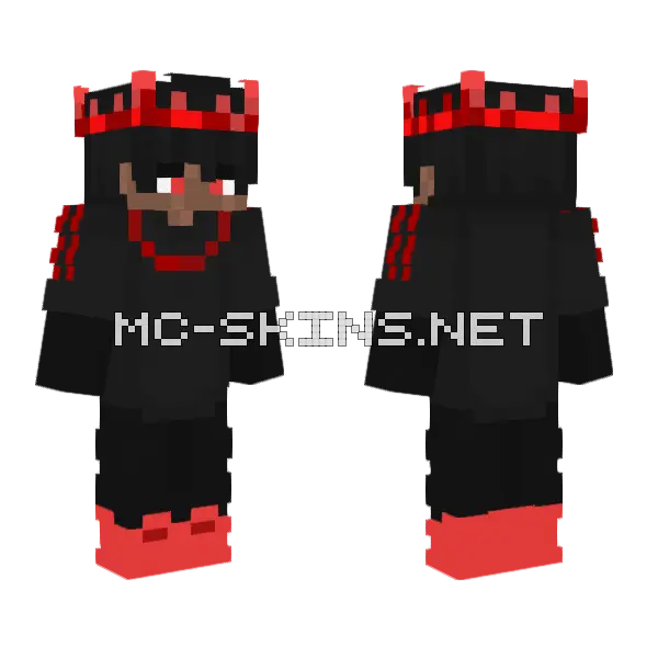 Blood Aqua Skin Minecraft skin, front and back