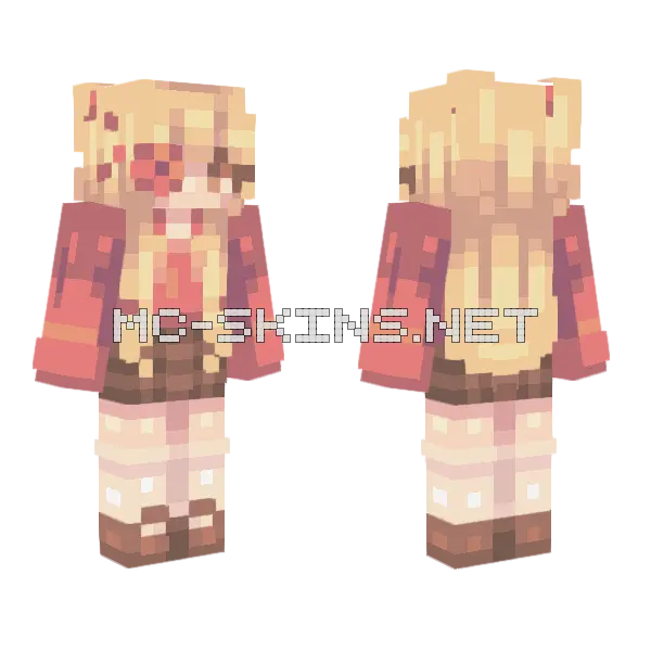 Blood Fanvember Minecraft skin, front and back