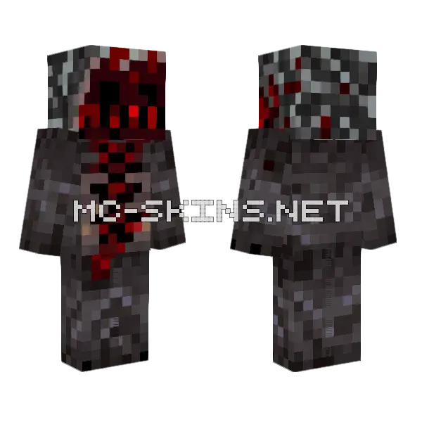 Blood God Minecraft skin, front and back