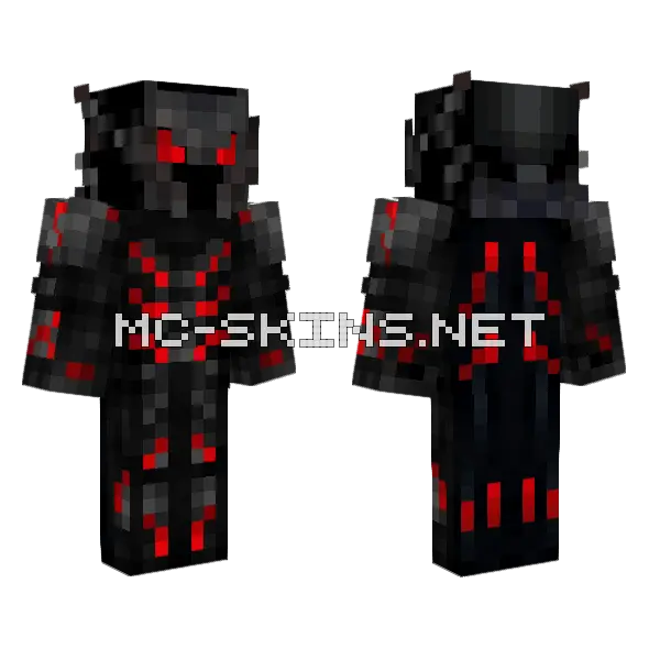 Blood Knight Minecraft skin, front and back