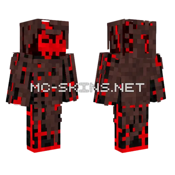 Blood Man Minecraft skin, front and back
