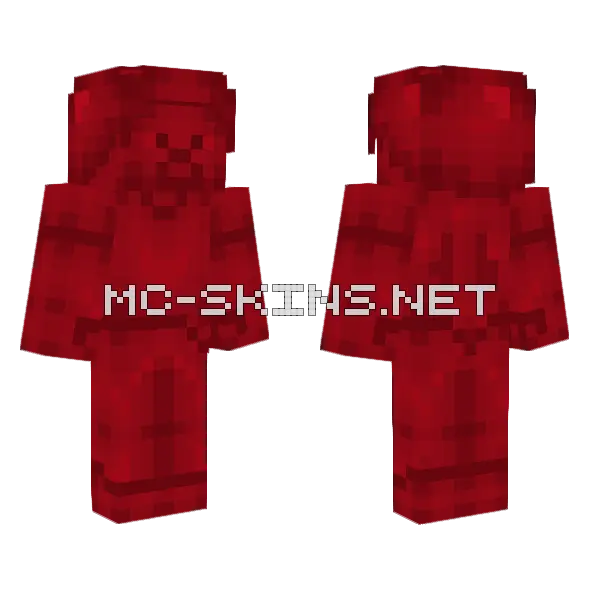 Blood Red Steve Minecraft skin, front and back