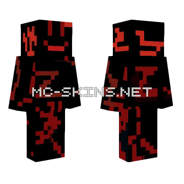 Blood River Minecraft skin, front and back