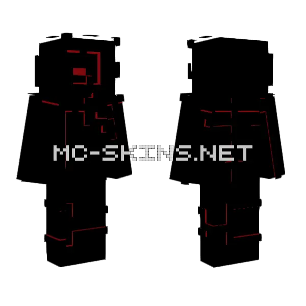Bloodcrazed Robot Minecraft skin, front and back