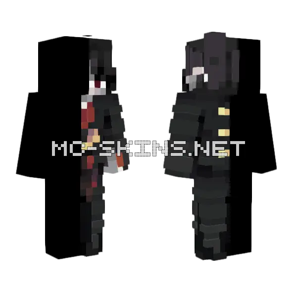 Bloodfallen Boy Minecraft skin, front and back