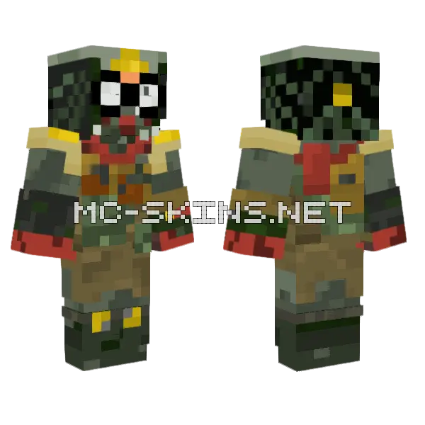 Bloodhound Minecraft skin, front and back
