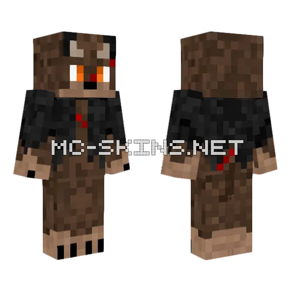 Bloodstar 9 Wolf Skin Minecraft skin, front and back