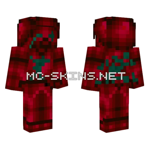Bloodstone Heliotrope Steve Minecraft skin, front and back