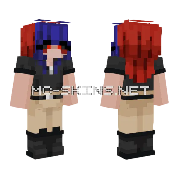 Bloody Blue Haired Figure, front and back