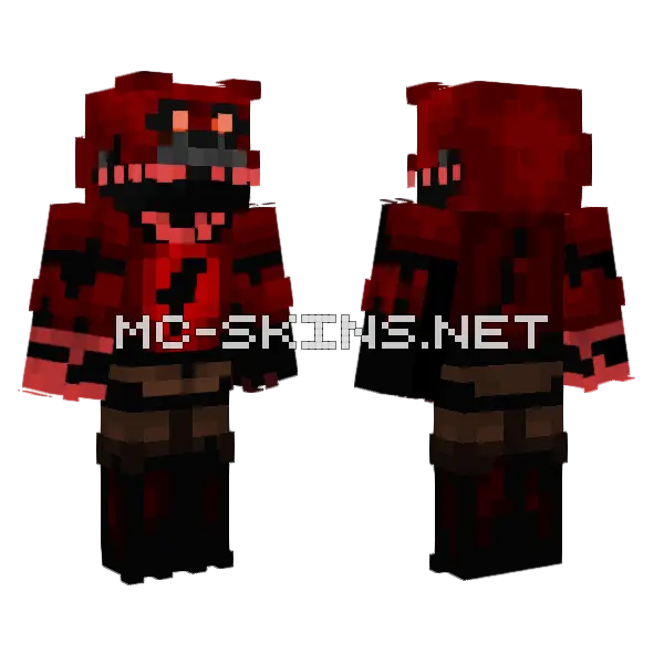 Bloody Demon Monster Minecraft skin, front and back