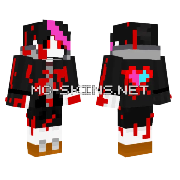 Bloody Ewtretet Minecraft skin, front and back