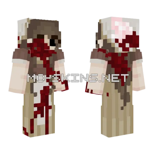 Bloody Girl Skin Minecraft skin, front and back