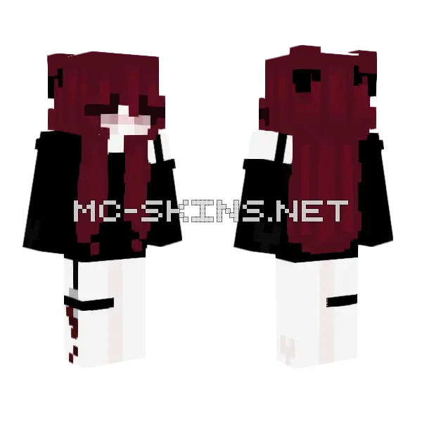 Bloody Girl Skin Minecraft skin, front and back