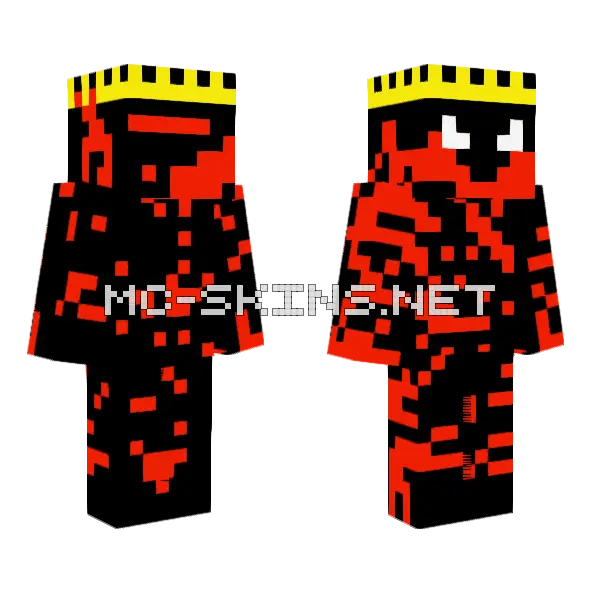 Bloody King Skin Minecraft skin, front and back