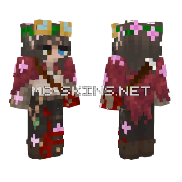 Bloody Kizzy Minecraft skin, front and back