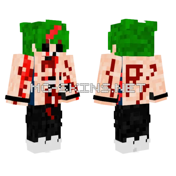 Bloody Pryce V2 Minecraft skin, front and back