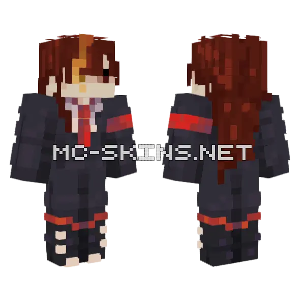 Bloody School Uniform Minecraft skin, front and back