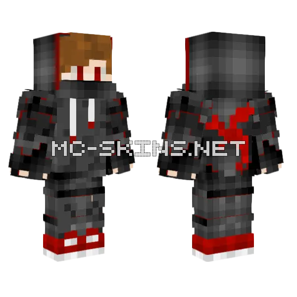 Bloody Soldier Uniform Minecraft skin, front and back