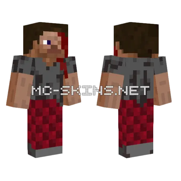 Bloody Sreve Minecraft skin, front and back