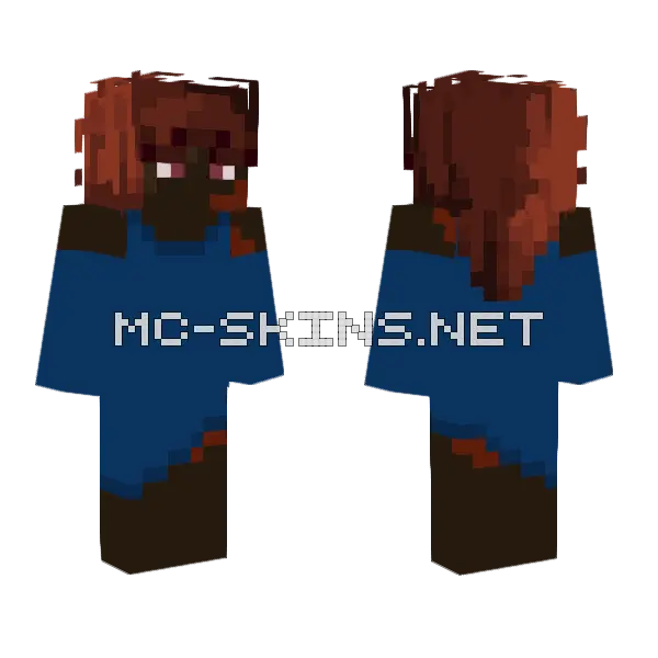 Bloody Zombie Boy Minecraft skin, front and back