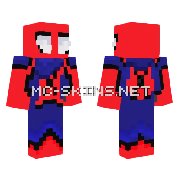 Bloople As Spiderman Minecraft skin, front and back
