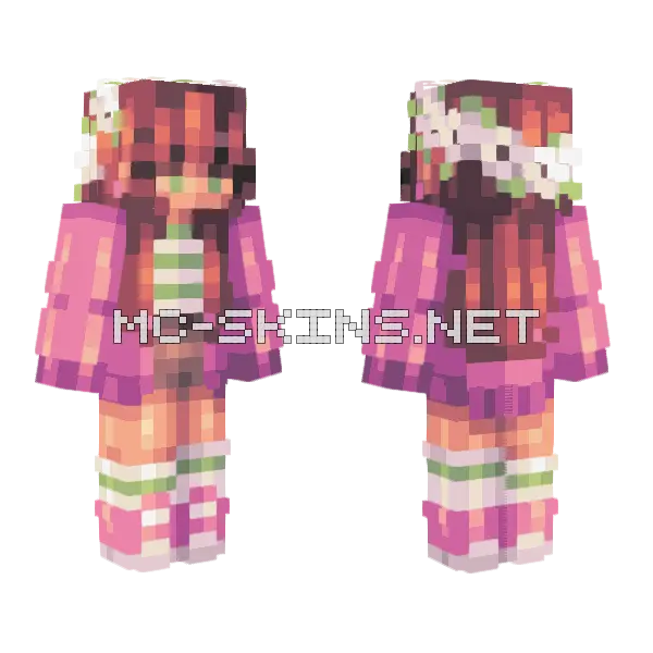 Blossom FS Minecraft skin, front and back