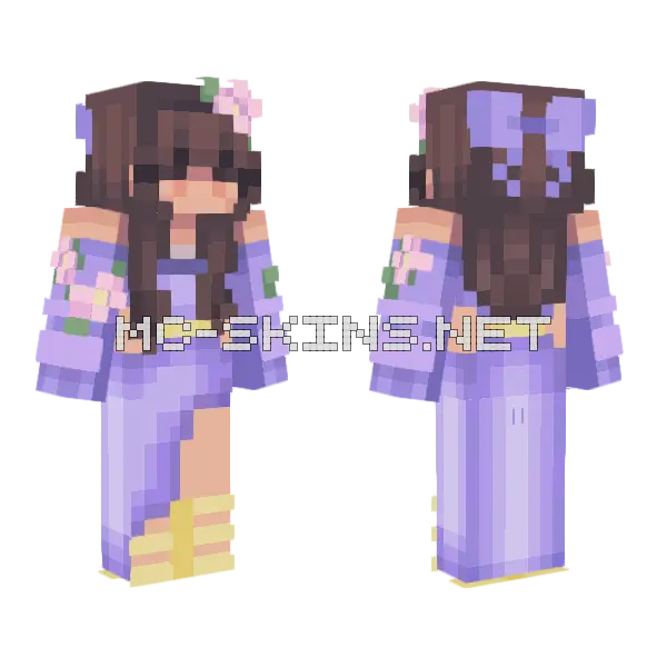Blossom Skin Outfit Minecraft skin, front and back