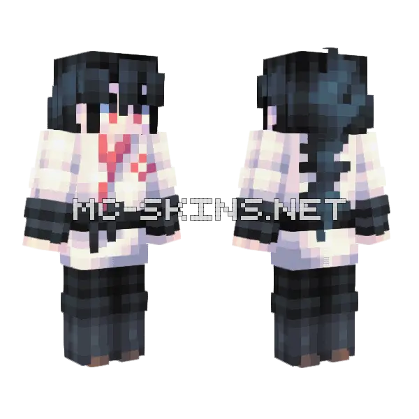 Blossoming Blade Minecraft skin, front and back