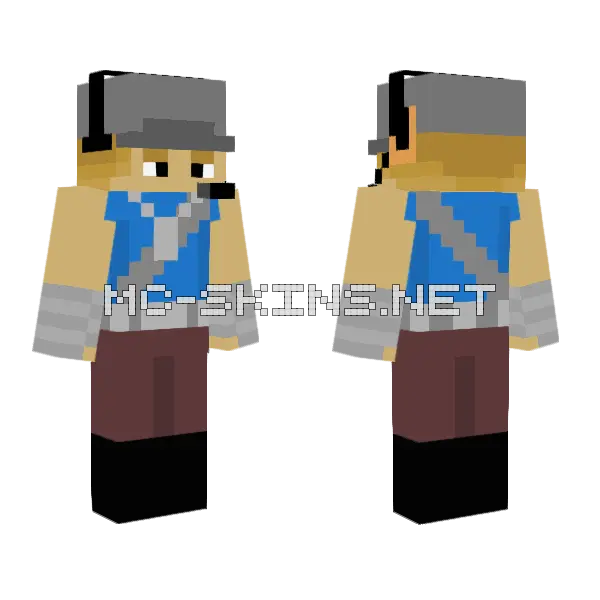 Blu Scout Minecraft skin, front and back