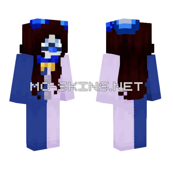 Blu The Bug Clown Minecraft skin, front and back