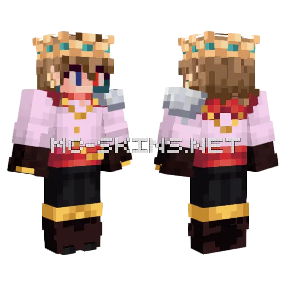 Blue Minecraft skin, front and back