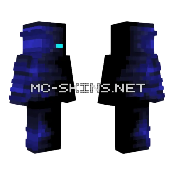 Blue Minecraft skin, front and back