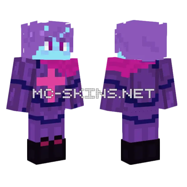 Blue Alien Guy Minecraft skin, front and back