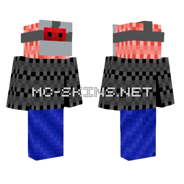 Blue And Black Suit Minecraft skin, front and back