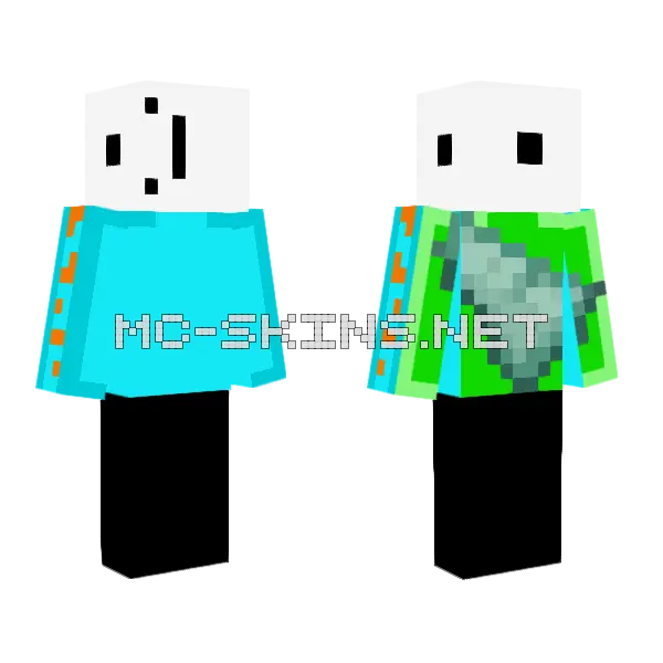Blue And Black Suit Minecraft skin, front and back
