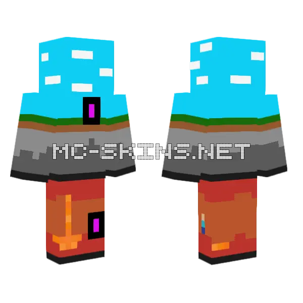 Blue and Orange Robot, front and back