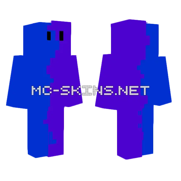 Blue and Purple Robot, front and back