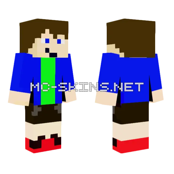 Blue and Red Jumper, front and back