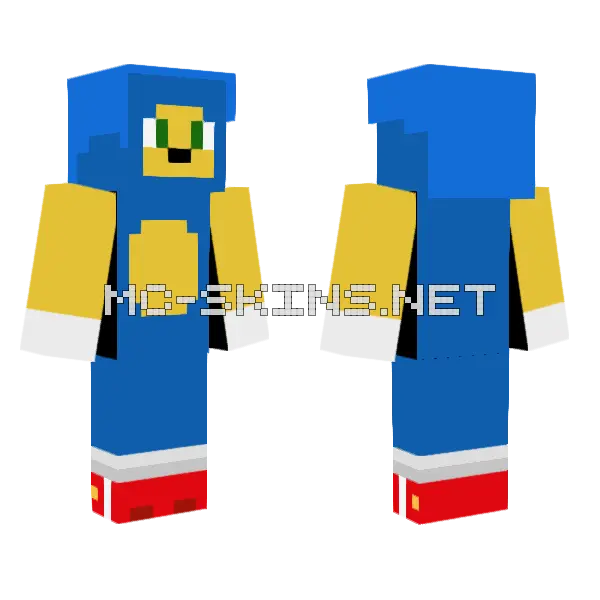 Blue and Yellow Character, front and back