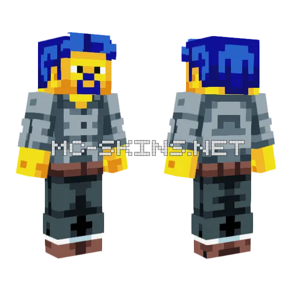 Blue and Yellow Guard, front and back