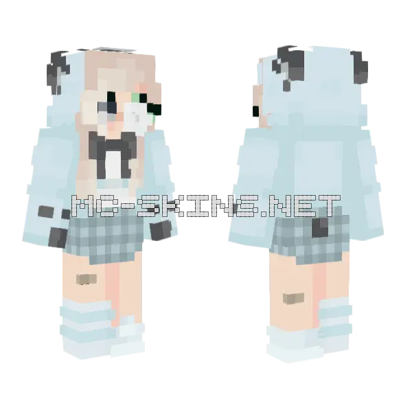 Blue Bearry Minecraft skin, front and back