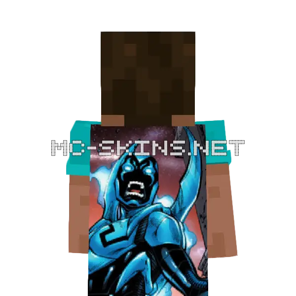 Blue Beetle III cape, outside and lining